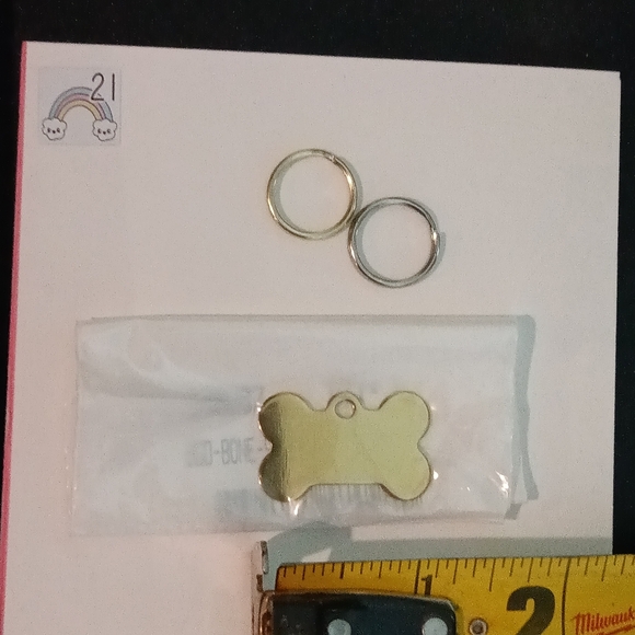 Gold Bone-Shaped PET ID Tag (Small) - Picture 1 of 1